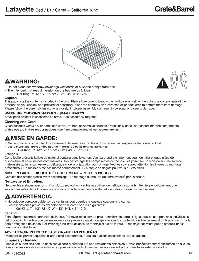 Crate&Barrel Lafayette User manual Crate&Barrel Lafayette User manual