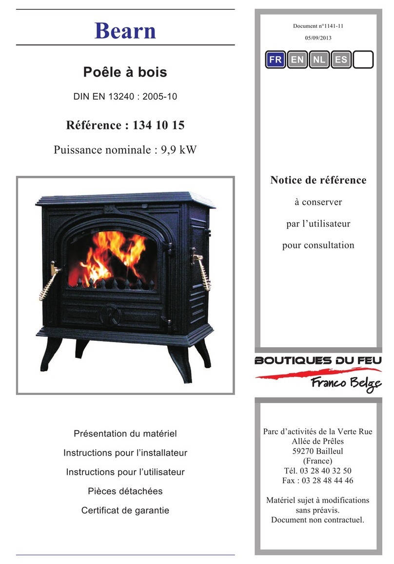 FRANCO BELGE Camargue 134 10 15 installation instructions