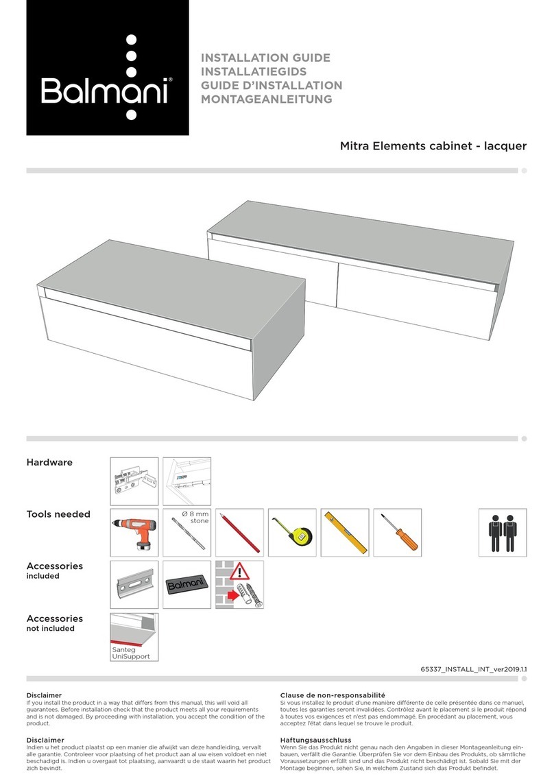 Balmani Mitra Elements cabinet - lacquer installation guide