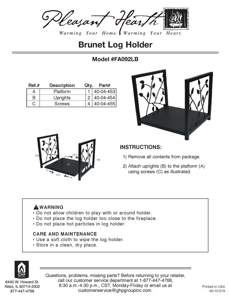 pleasant hearth FA092LB quick start guide