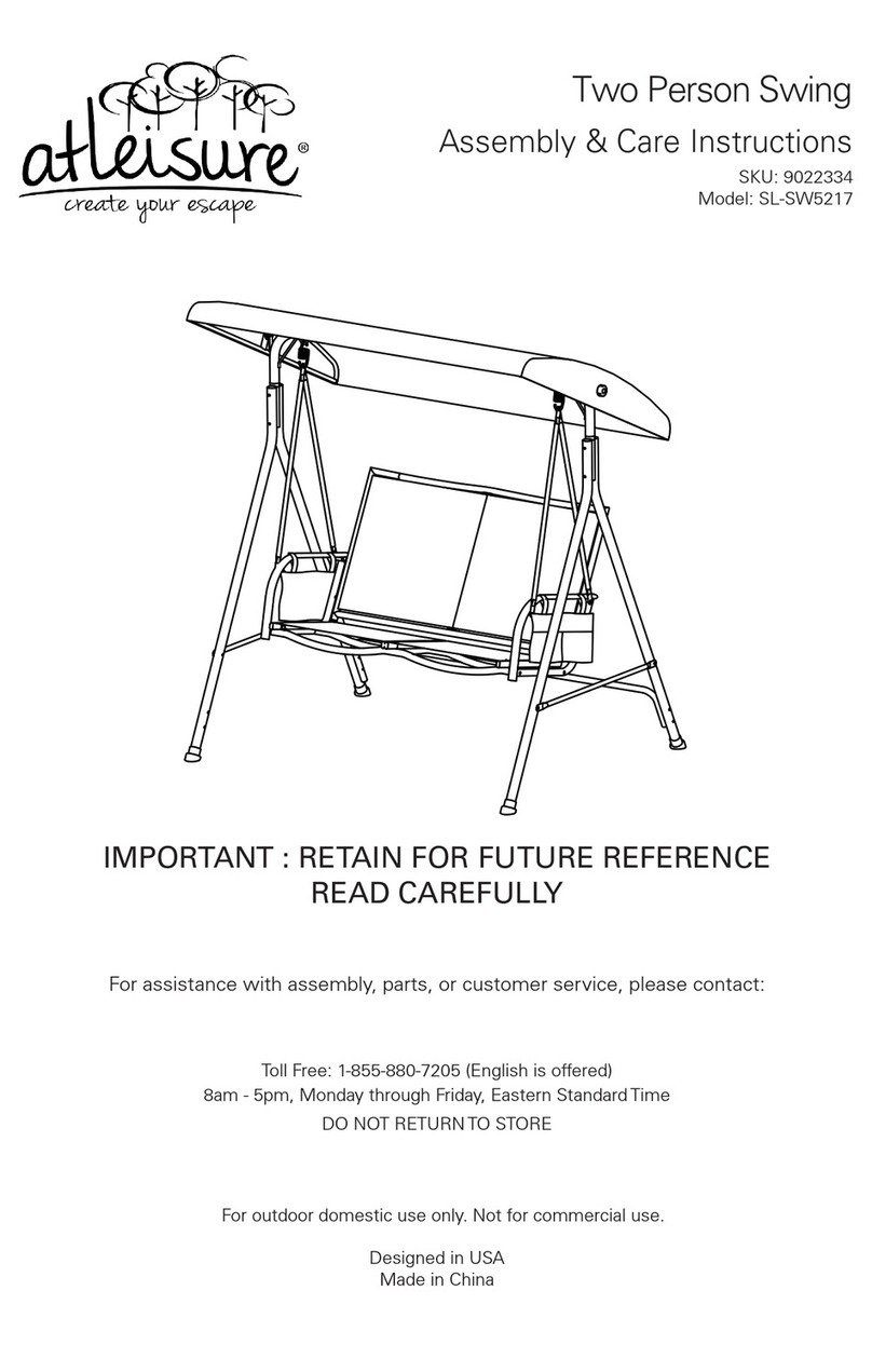 Atleisure SL-SW5217 Assembly & care instructions