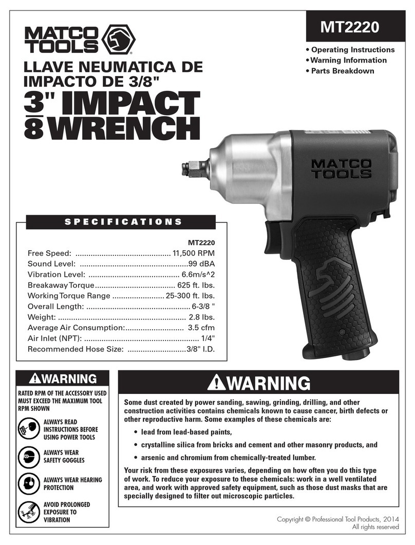 Matco Tools MT2220 operating instructions