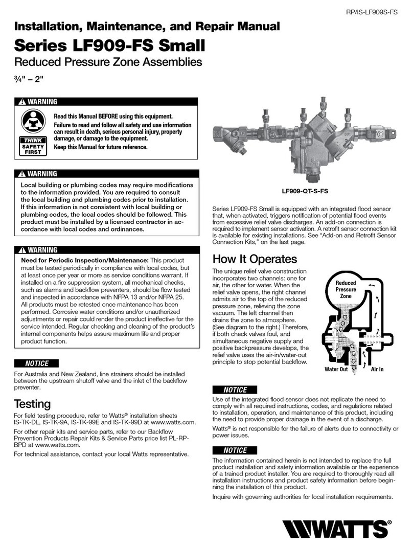 Watts LF909-FS Use and care manual