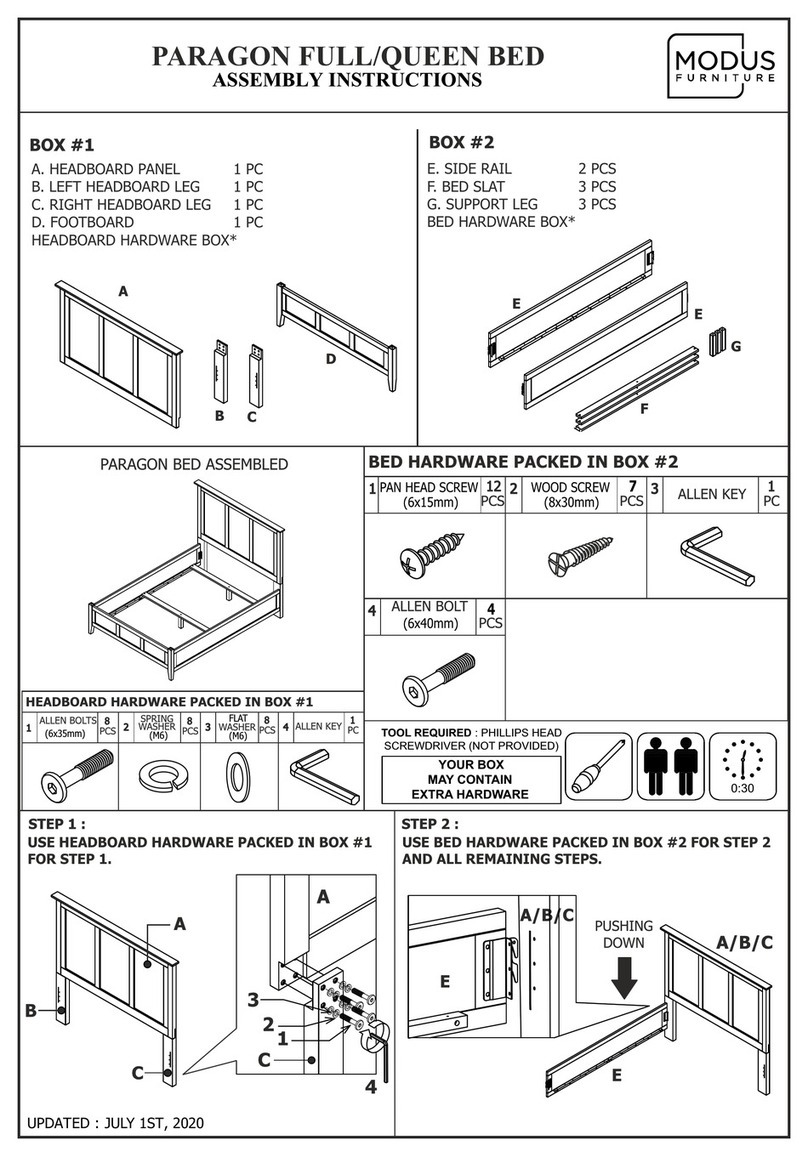 Modus Furniture PARAGON 4N02L4 Assembly instructions