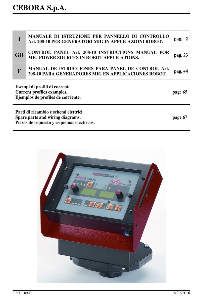Cebora 208-10 instruction manual