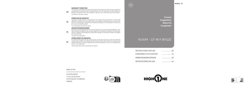 HIGH ONE CF 98 F W742C Instructions for use