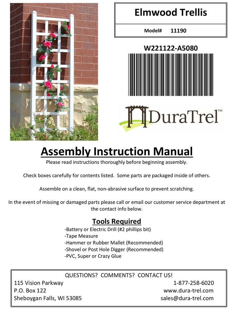 Dura Trel Elmwood Trellis 11190 User manual