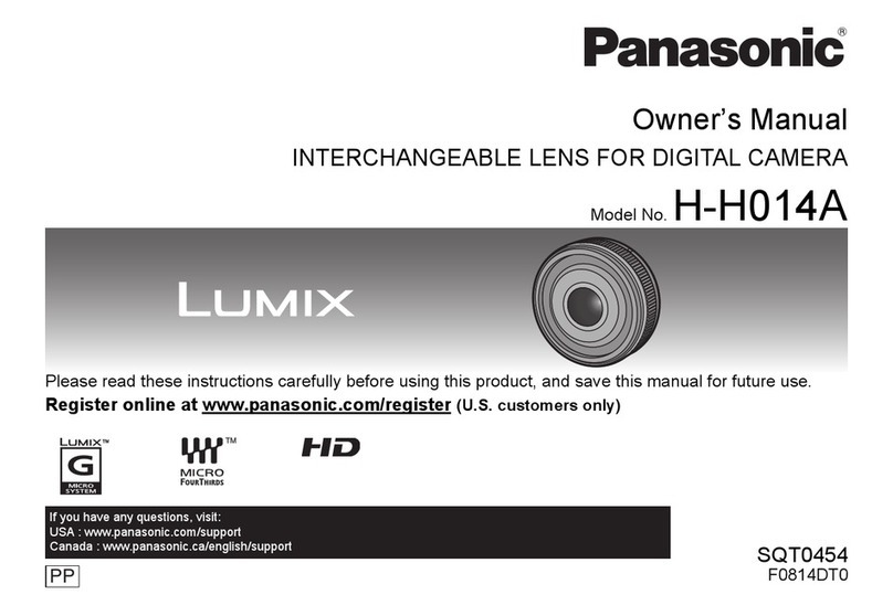 Panasonic LUMIX H-H014AK User manual Panasonic LUMIX H-H014AK User manual