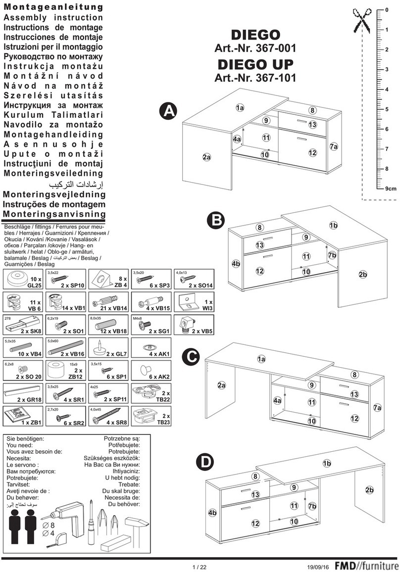 FMD Furniture DIEGO 367-001 Assembly instructions