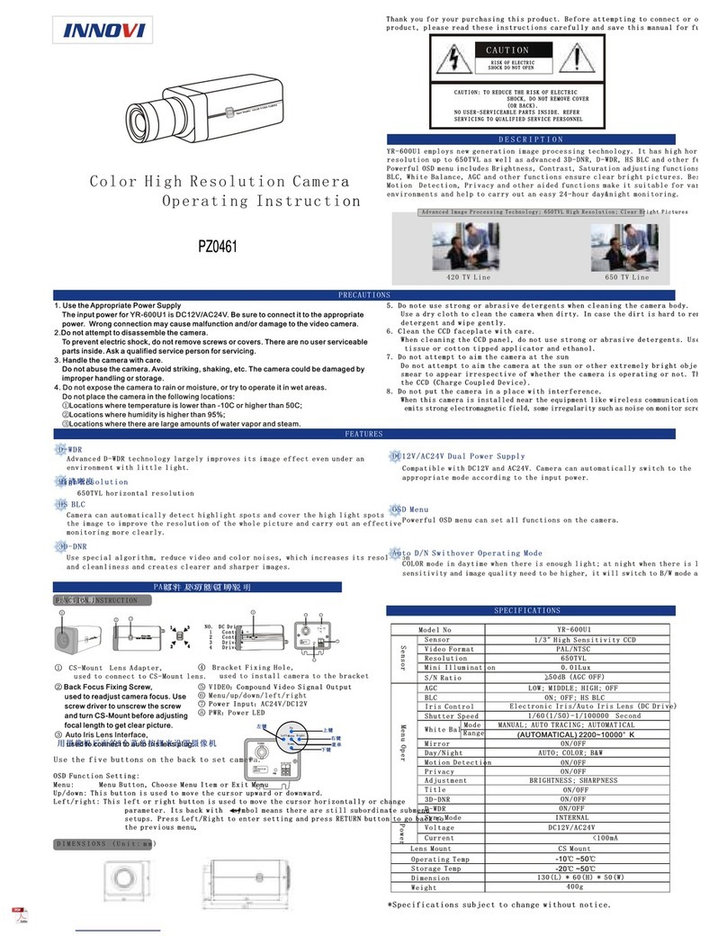 Innovi YR-600U1 Operating	 instruction