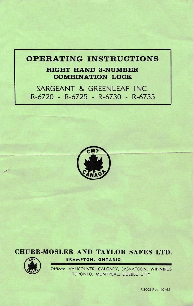 SARGEANT & GREENLEAF R-6720 operating instructions