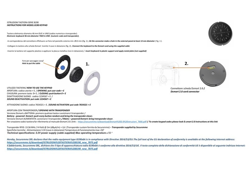 Securemme 8190 User manual
