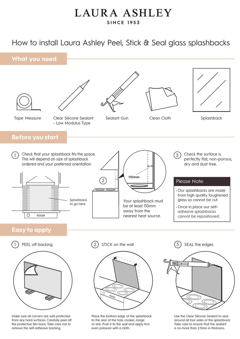 Laura Ashley Peel, Stick & Seal glass splashbacks How to install Laura Ashley Peel, Stick & Seal glass splashbacks How to install