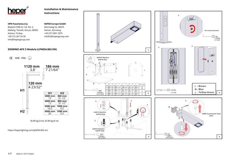 HEPER DOMINO AFX 3 Module Installation and operating instructions