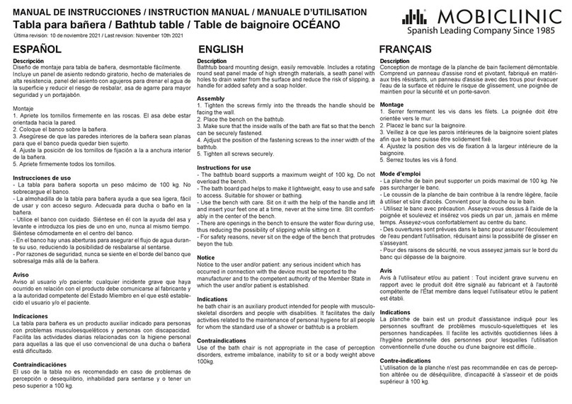 Mobiclinic OCEANO instruction manual