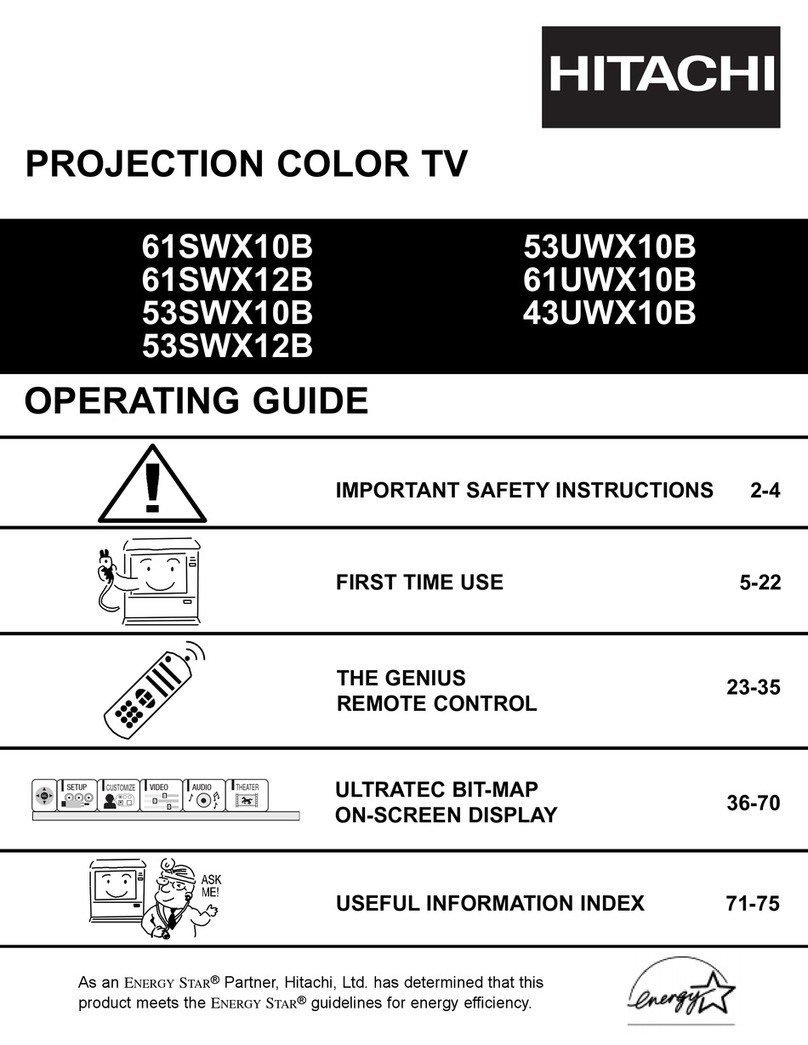 Hitachi 53UWX10B User manual