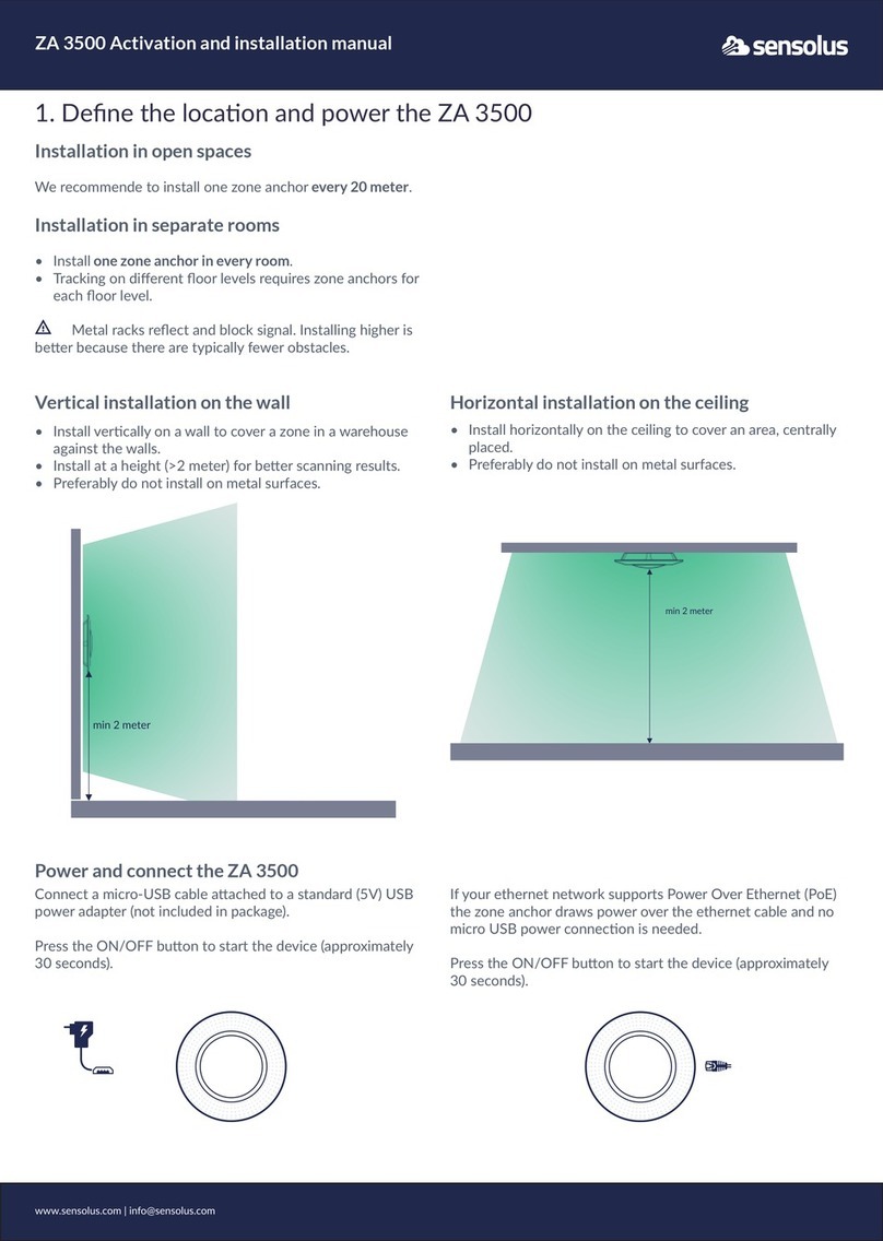sensolus ZA 3500 installation manual