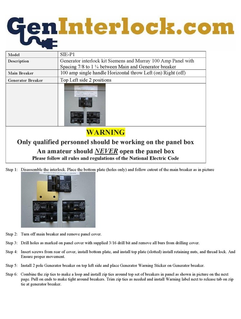 GenInterlock SIE-P1 User manual