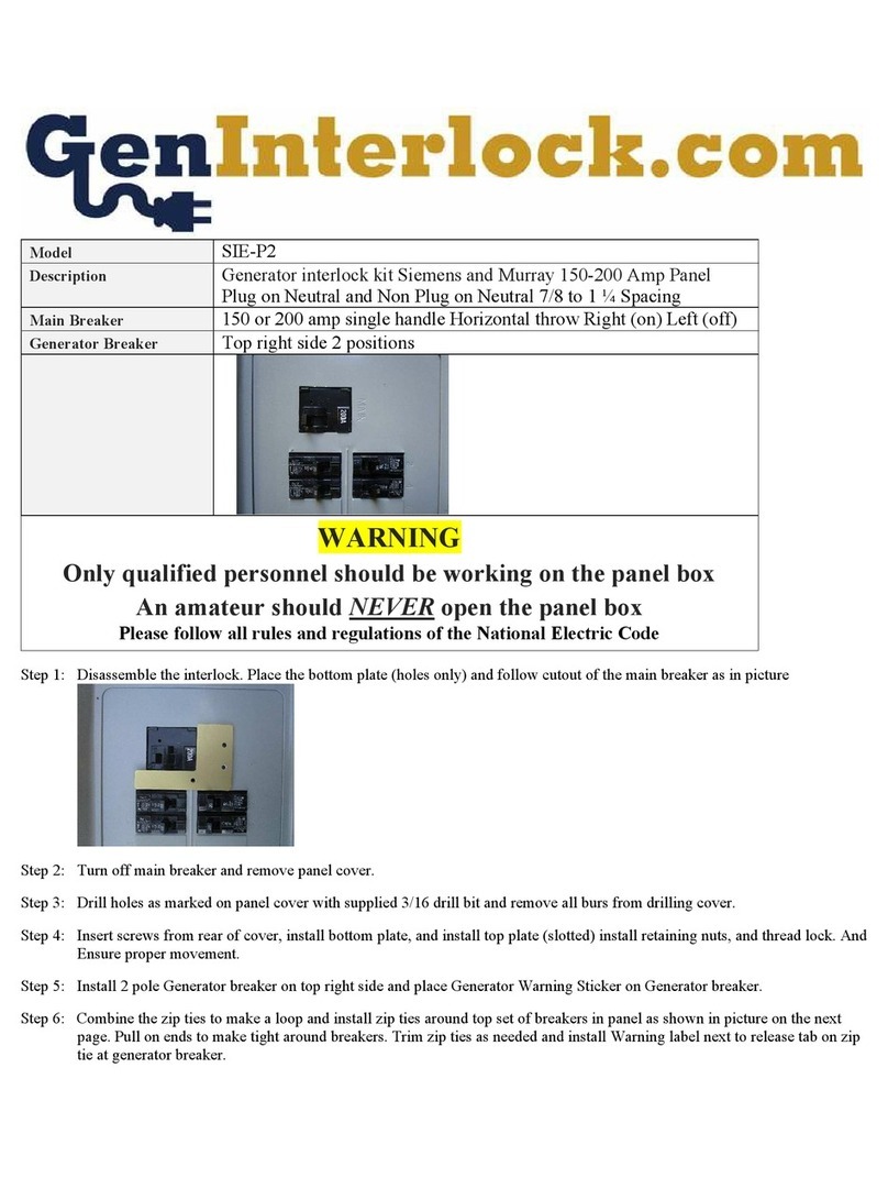 GenInterlock SIE-P2 User manual