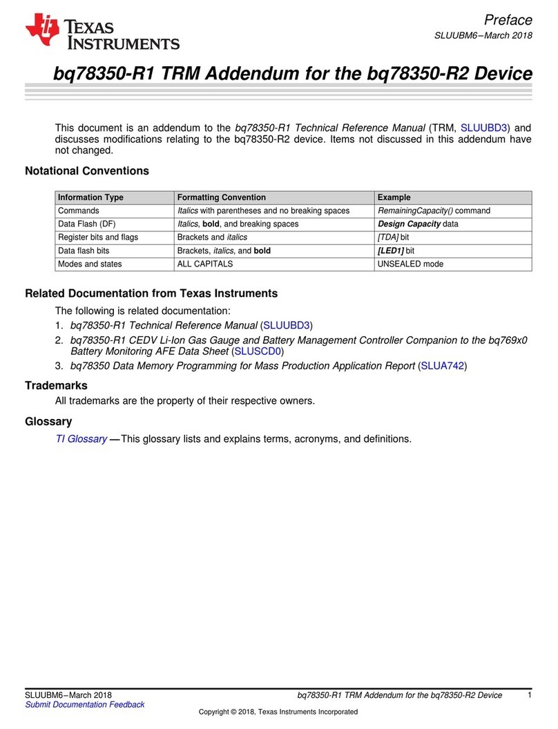 Texas Instruments bq78350-R1 manual