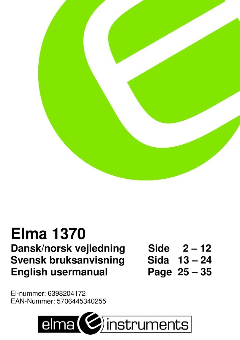 Elma Instruments 1370 user manual