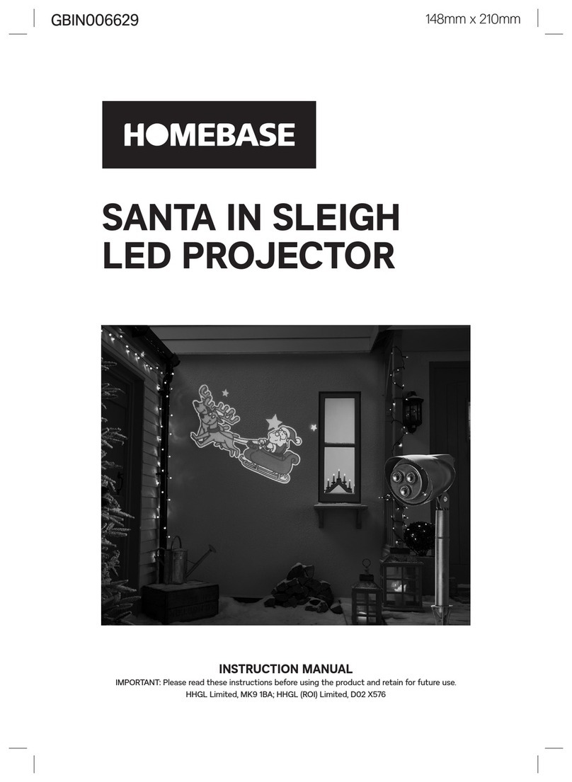 Homebase SANTA IN SLEIGH LED PROJECTOR instruction manual Homebase SANTA IN SLEIGH LED PROJECTOR instruction manual