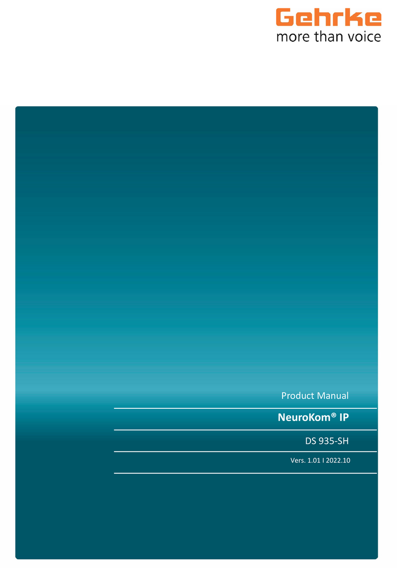 Gehrke NeuroKom IP DS 935-SH User manual