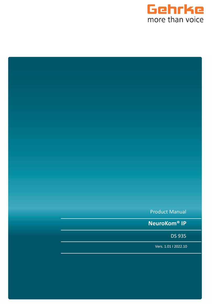 Gehrke NeuroKom IP DS 935 product manual