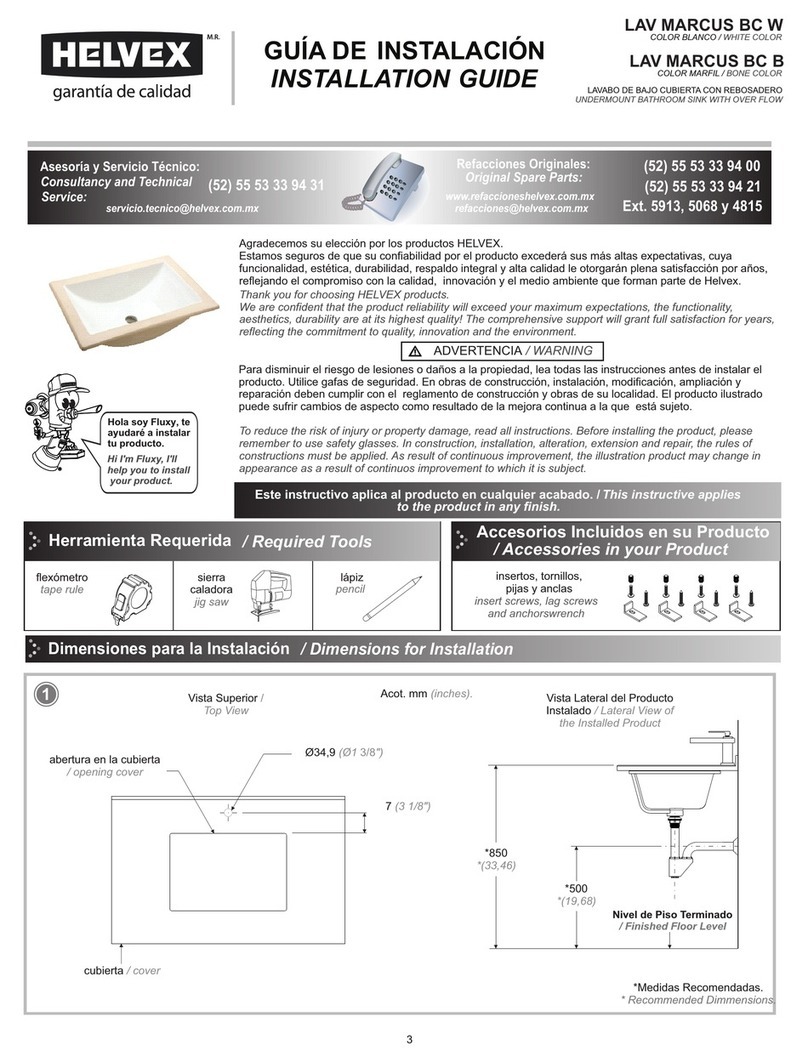 Helvex LAV MARCUS BC W User manual