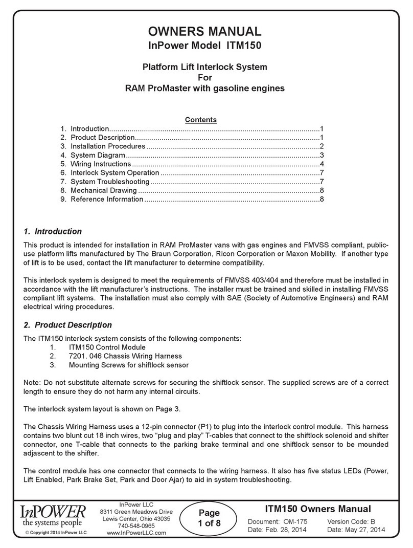 InPOWER ITM150 owner's manual