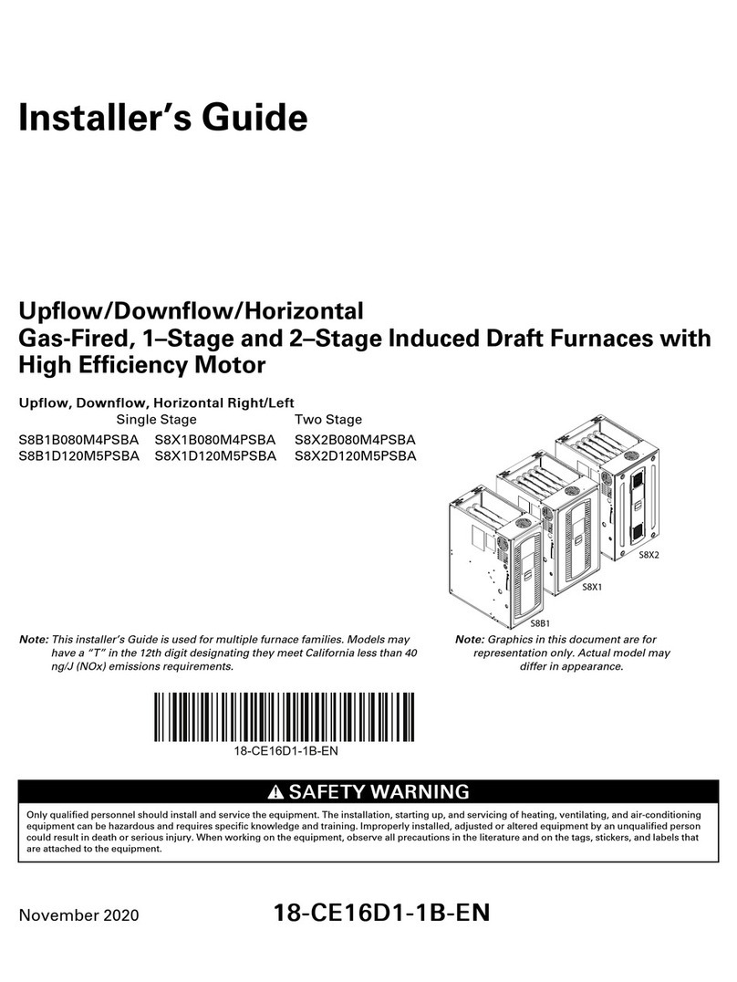 Trane S8B1D120M5PSBA Assembly instructions