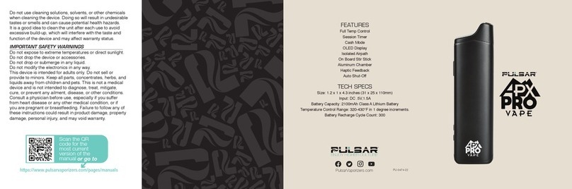Pulsar APX PRO instruction manual