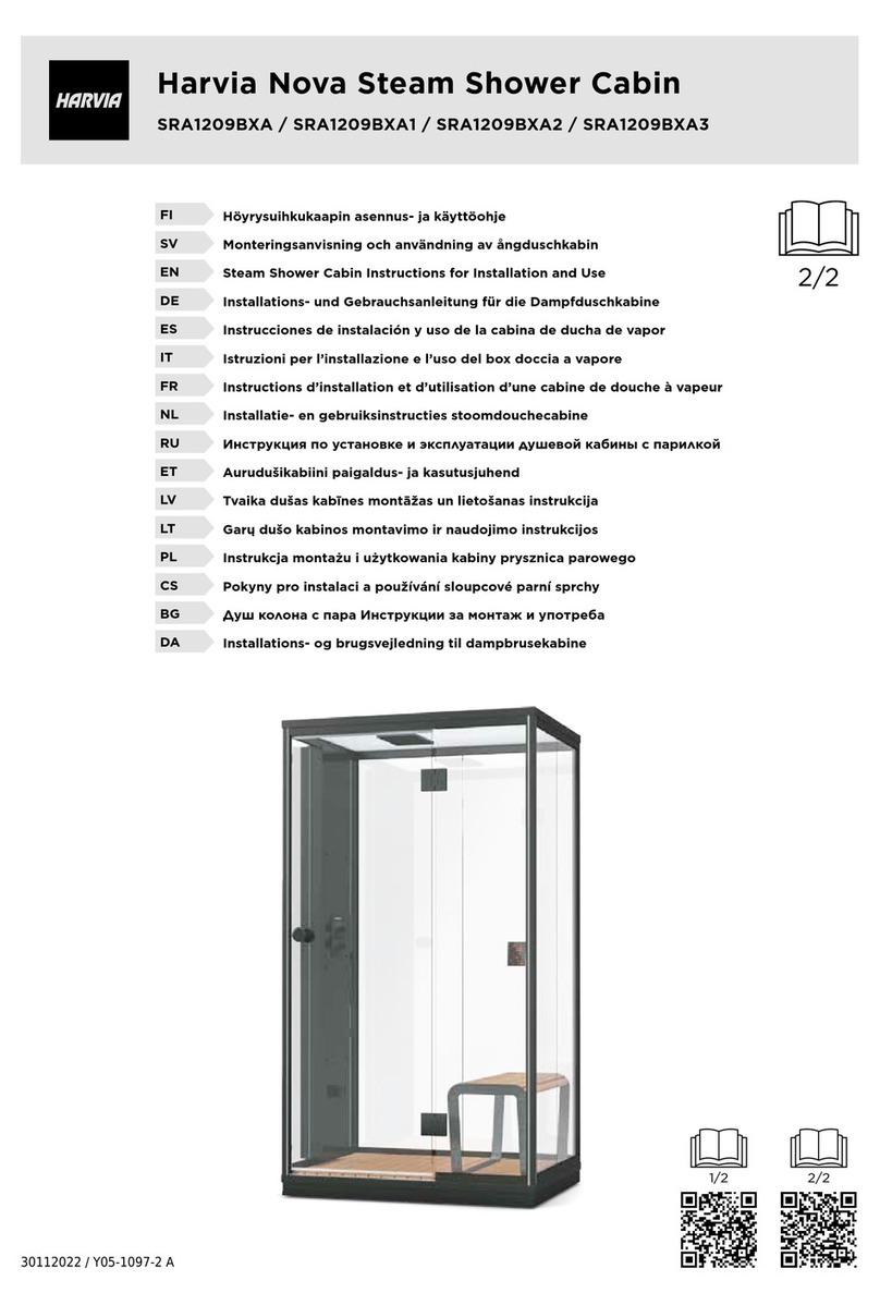 Harvia Nova SRA1209BXA Instructions for installation and use