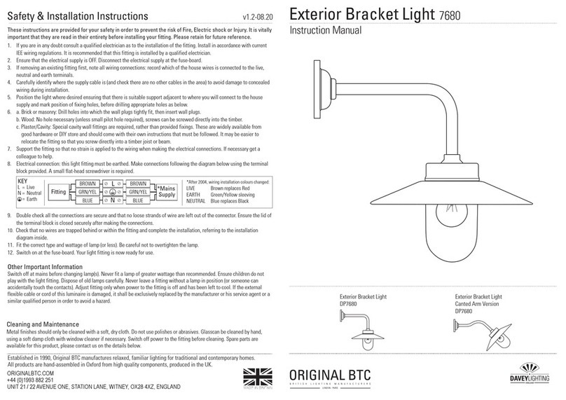 Davey Lighting 7680 instruction manual
