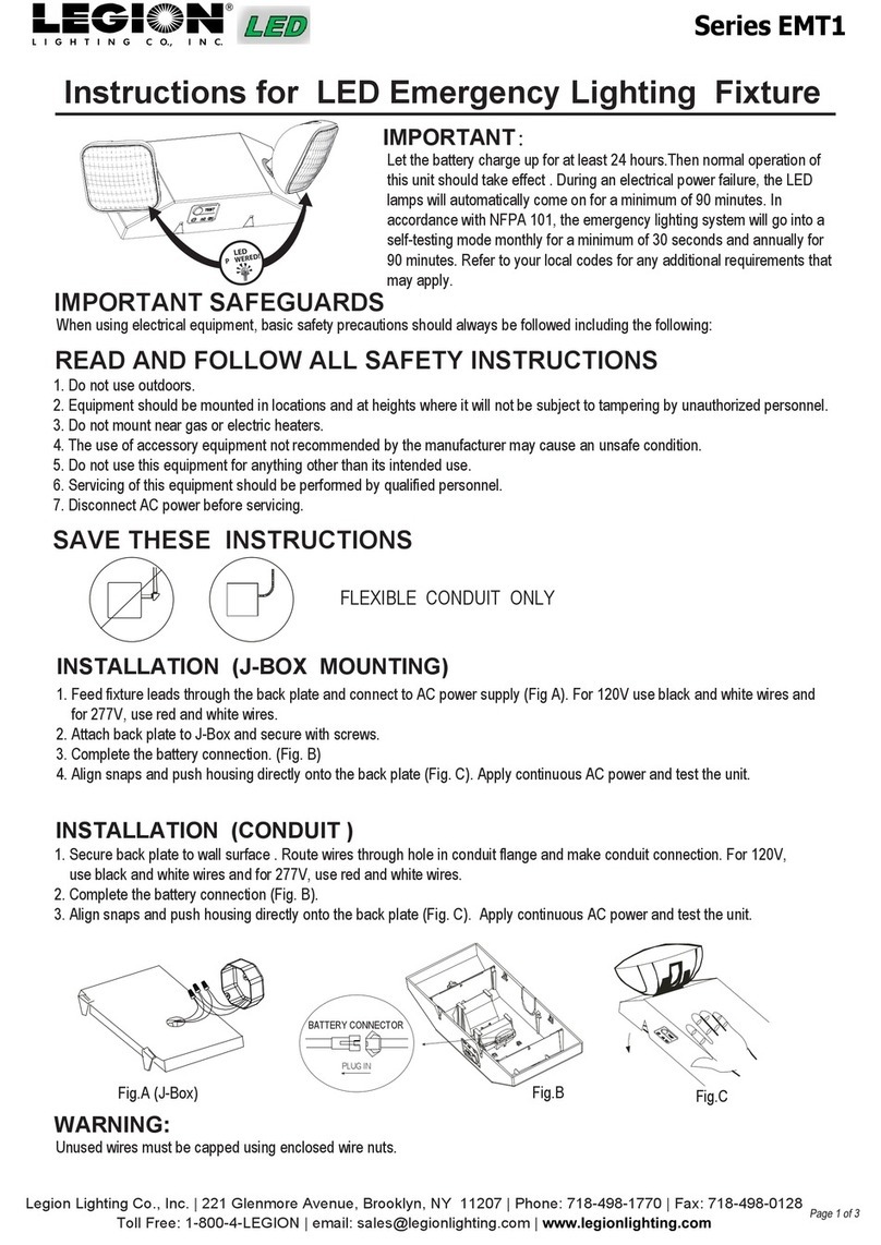 LEGION LIGHTING EMT1 Series instructions