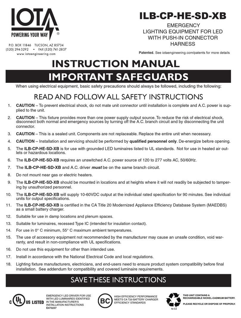 IOTA ILB-CP-HE-SD-XB instruction manual