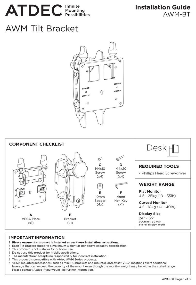 Atdec AWM-BT User manual Atdec AWM-BT User manual