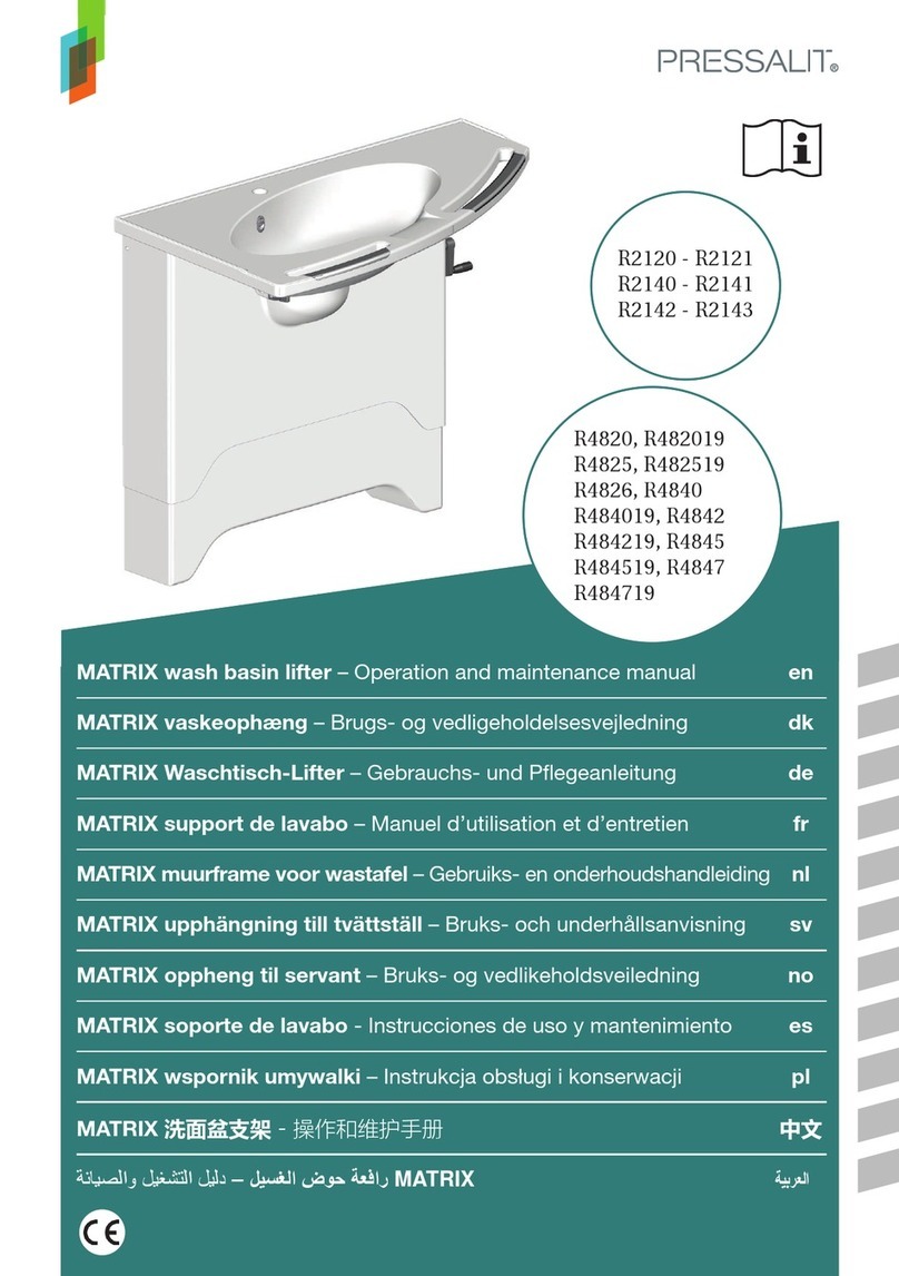 Pressalit MATRIX R2120 User manual