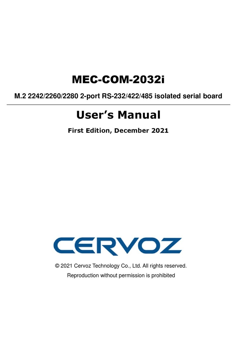 Cervoz MEC-COM-2032i user manual