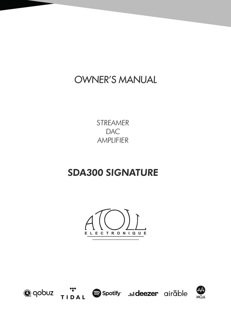 Atoll Electronique SDA300 SIGNATURE owner's manual