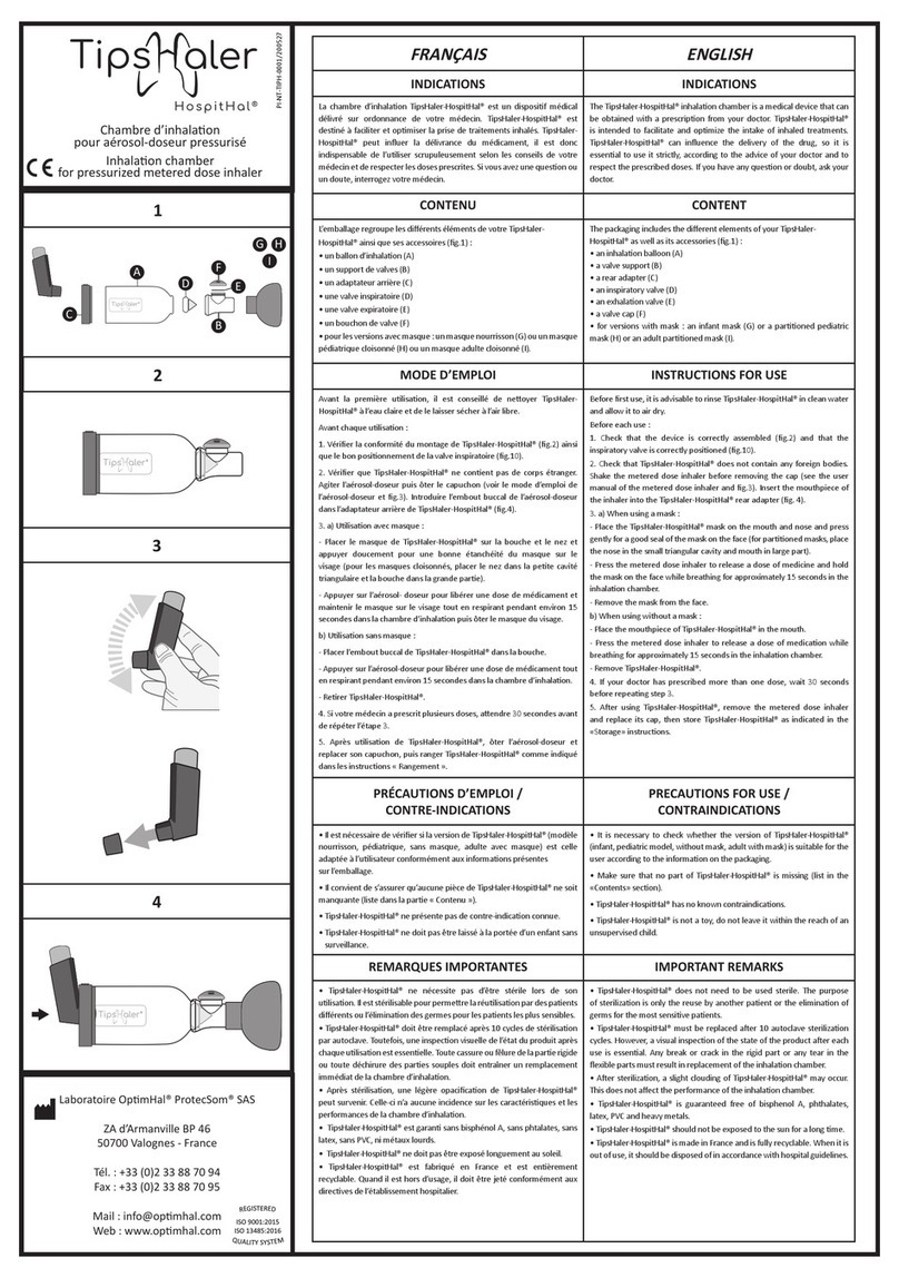 OptimHal ProtecSom TipsHaler HospitHal quick start guide