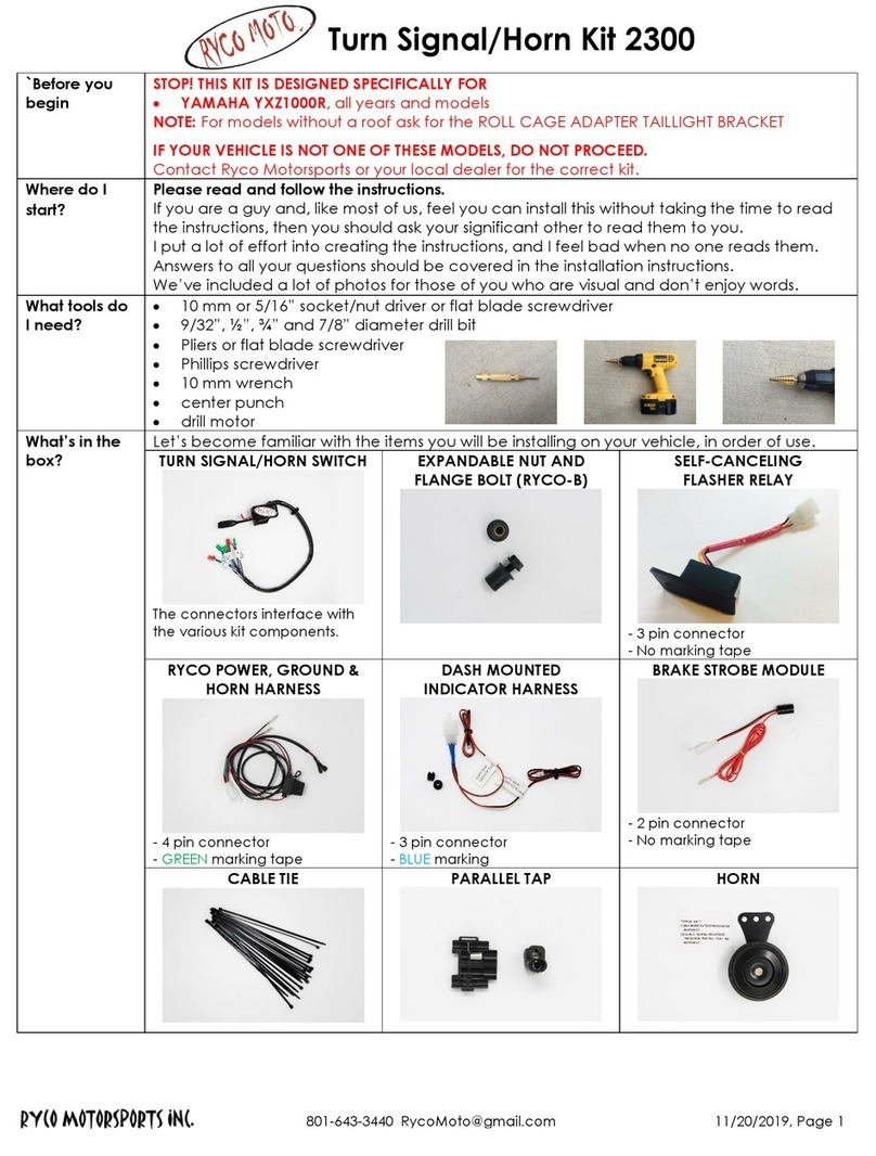 RYCO MOTO 2300 manual