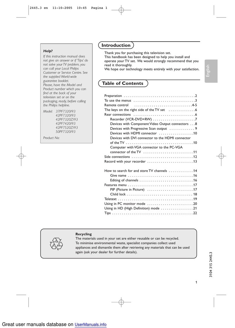 Philips 37PF7320/93 User manual
