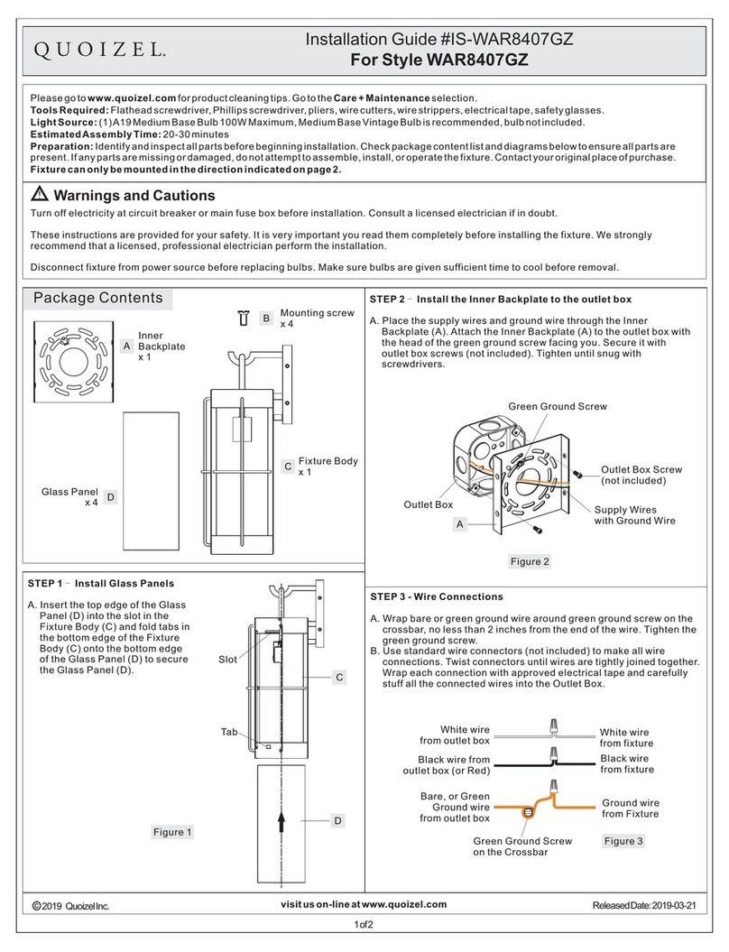 Quoizel WAR8407GZ installation guide