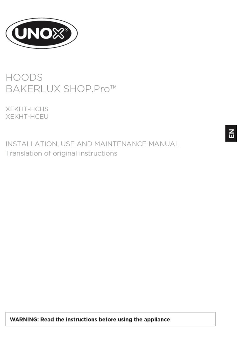 Unox BakerLux Shop.Pro Instructions for installation, use and maintenance manual