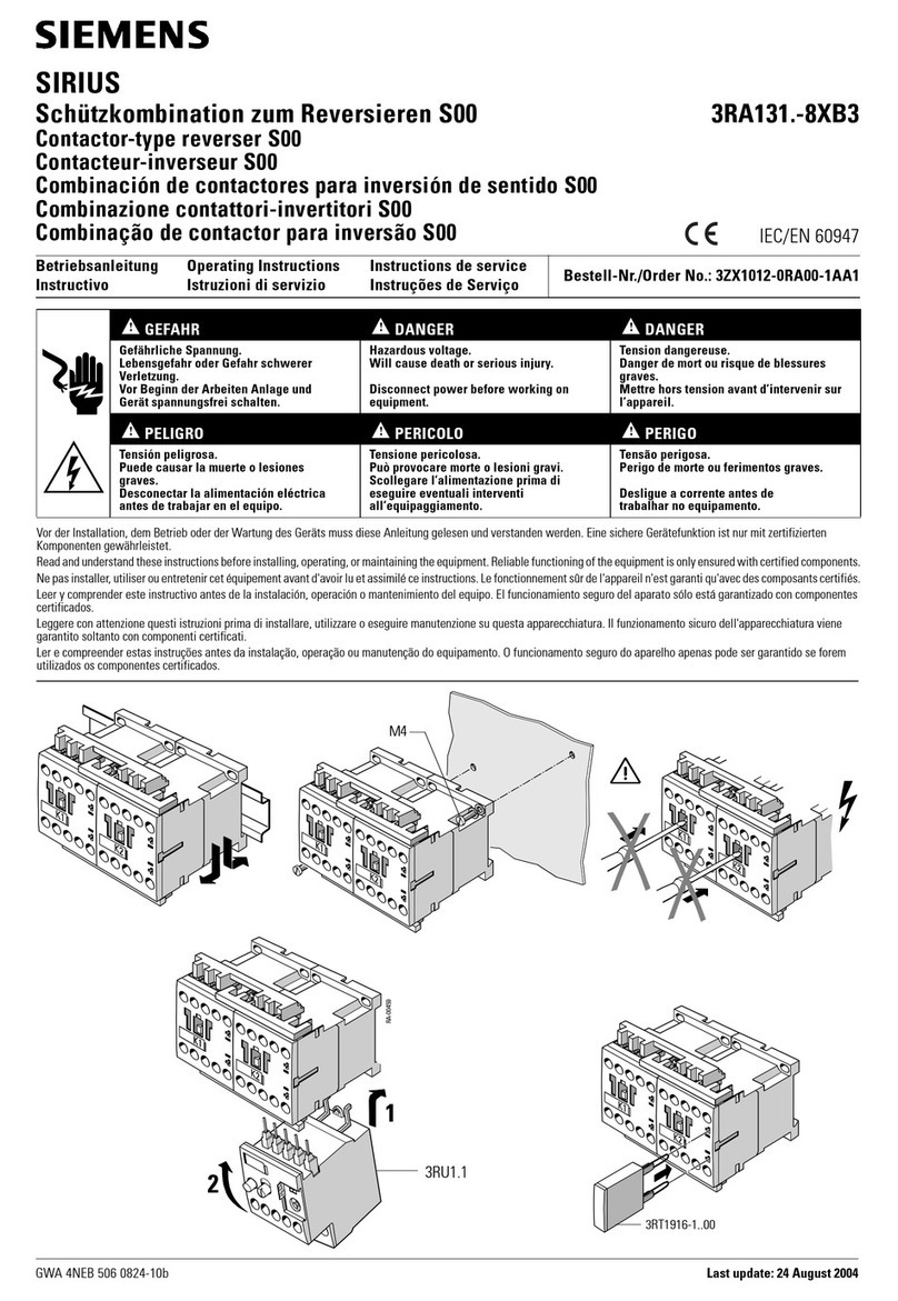 Siemens SIRIUS 3RA131.-8XB3 User manual