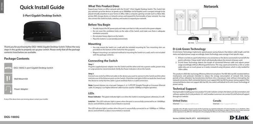 D-Link DGS-1005G User manual D-Link DGS-1005G User manual
