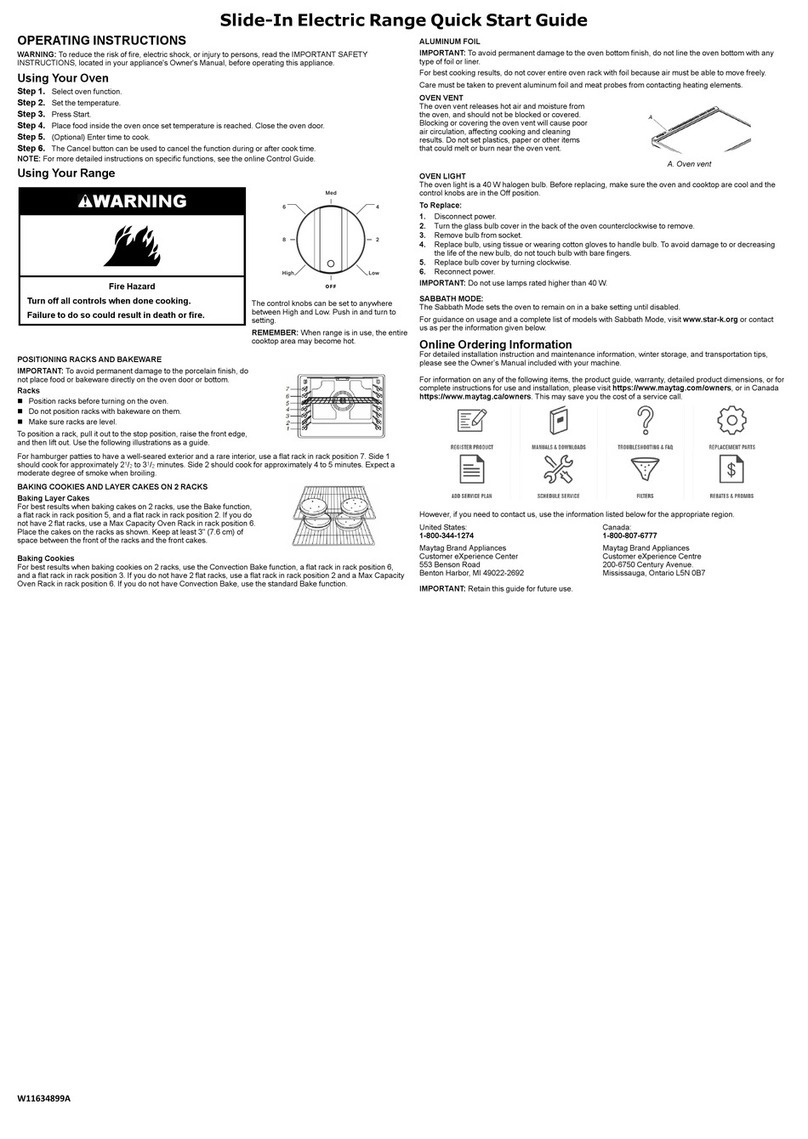 Maytag W11634899A User manual