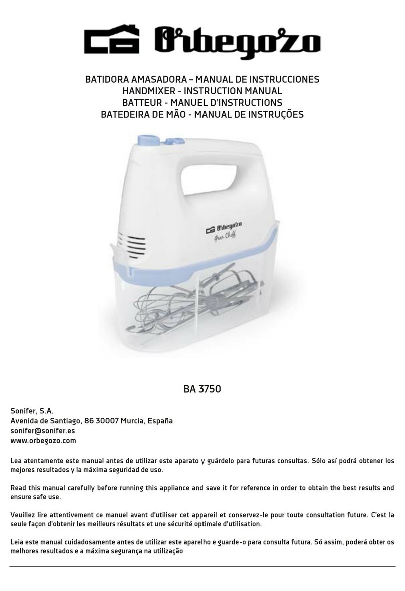 Orbegozo BA 3750 instruction manual
