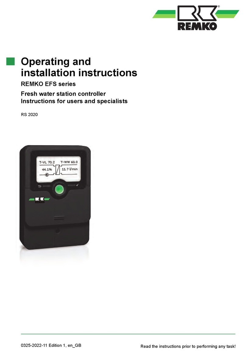 REMKO EFS Series Operating and installation instructions